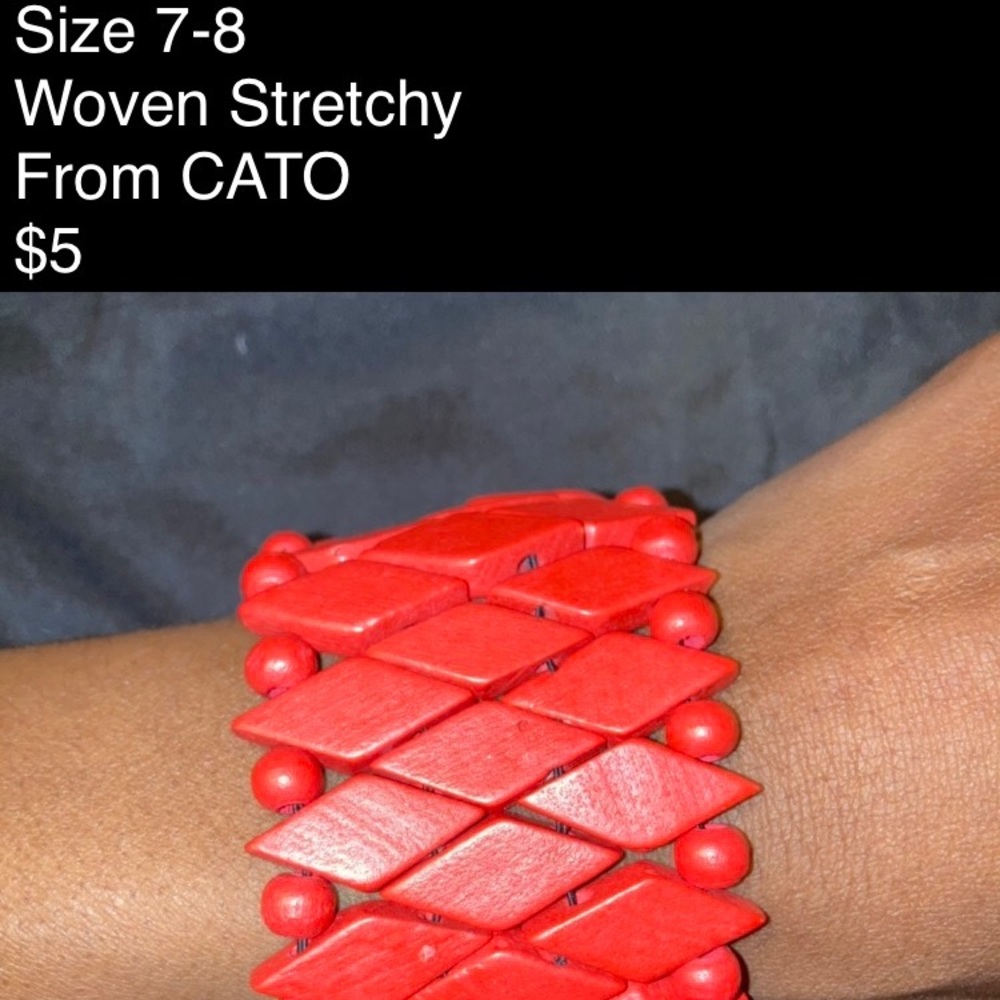 Woven widewrist Stretchy Bracelet